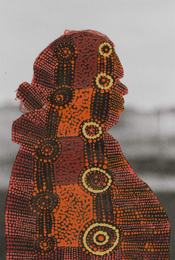 Patrick Waterhouse, Side Portrait Right / Restricted with Chantelle Nampijinpa Robertson, 2014-2018