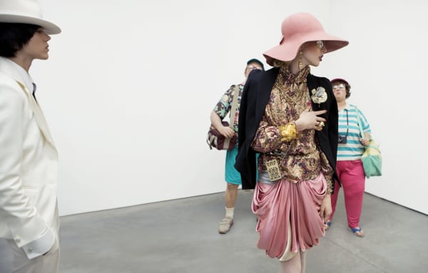 Inez & Vinoodh, Freja and Raquel with Tourists by Duane Hanson, 2009