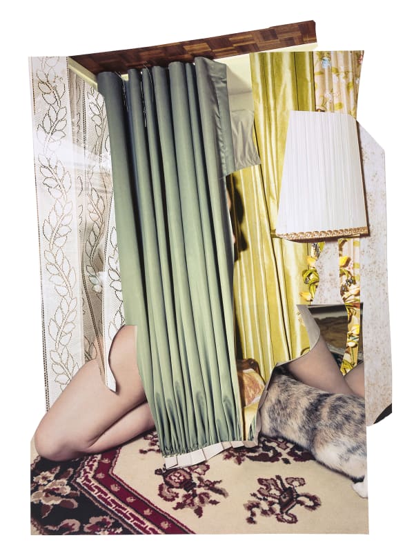 KYoung, Green Curtains and Rug, 2020