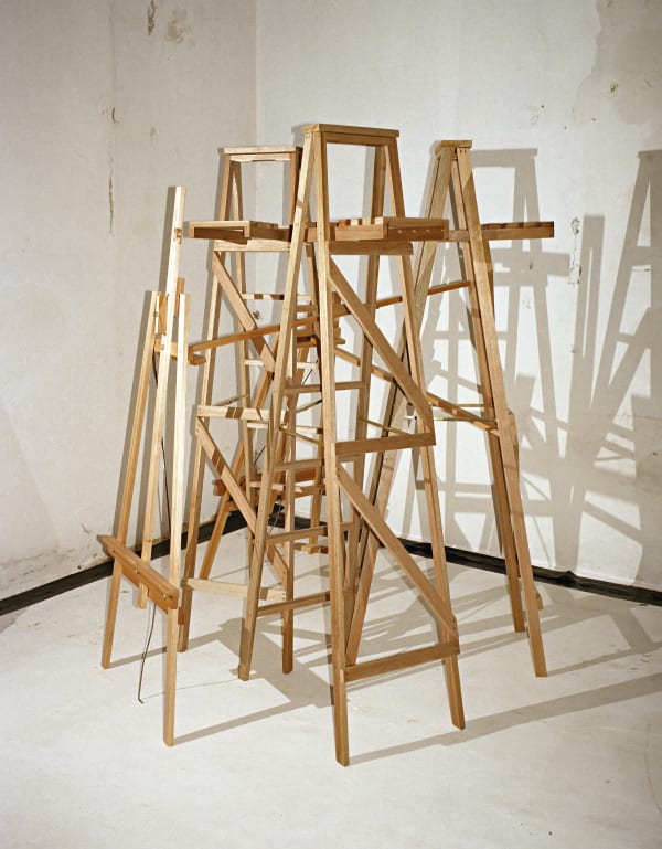 Nico Krijno, Composition with Ladders and Easels, 2015