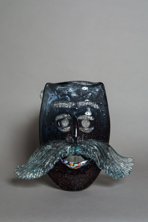 MaskZ Moustache V black blue with big moustache