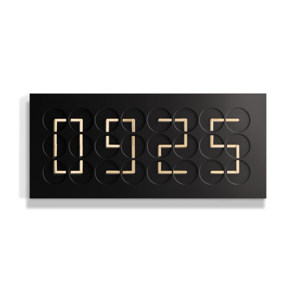 ClockClock 24 - Black Golden Hands