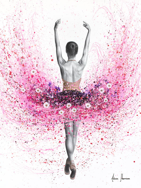 Ashvin Harrison, Flower Fantasy Ballerina (Hand Embellished Giclée), 2024