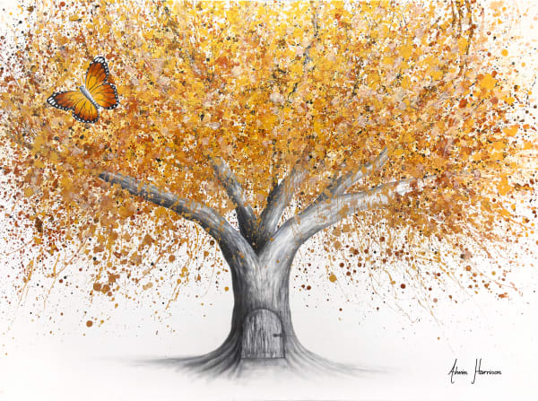 Ashvin Harrison, Miami Monarch Tree (Original Hand Painting), 2025