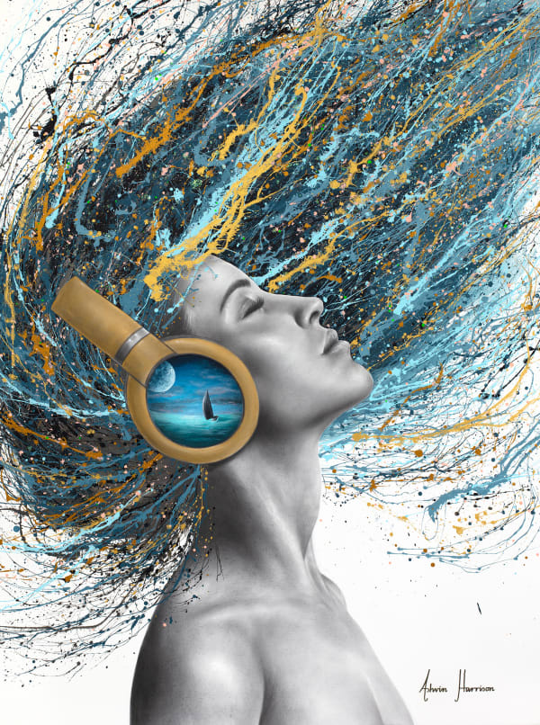 Ashvin Harrison, Beyond The Seas Of Dreams (Hand Embellished Giclée), 2024