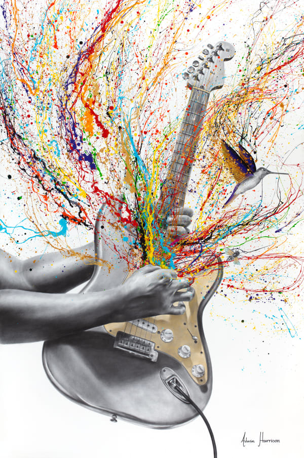 Ashvin Harrison, Rhythmic Riff (Hand Embellished Giclée), 2025