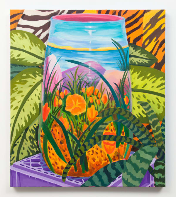 Anna Valdez, Wildflowers at the Berkeley Marina Vase Painting , 2023