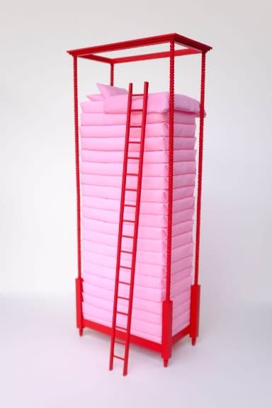 Celline Mercado - Higher and Higher (20 Mattresses and a Pea), 2020