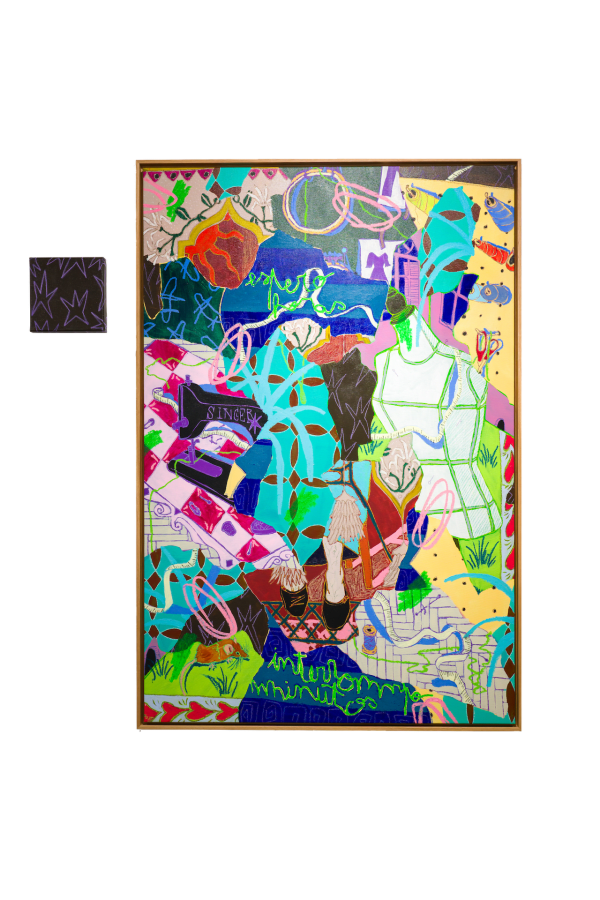 Ana Malta Esqueço-me Segundos, 2025 Acrylic, soft pastel, and oil bar on canvas 150 x 100 cm