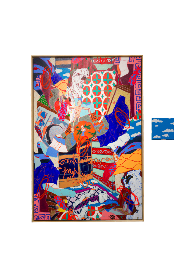 Ana Malta Quanto custa a inteligência?, 2025 Acrylic, soft pastel, and oil bar on canvas 150 x 100 cm