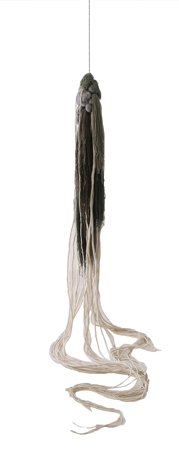 Vanessa Barragão Caminho II, 2021 Smyrna latch hooking, crochet, felting and other textile manipulations on recycled wool 180 x 165 cm