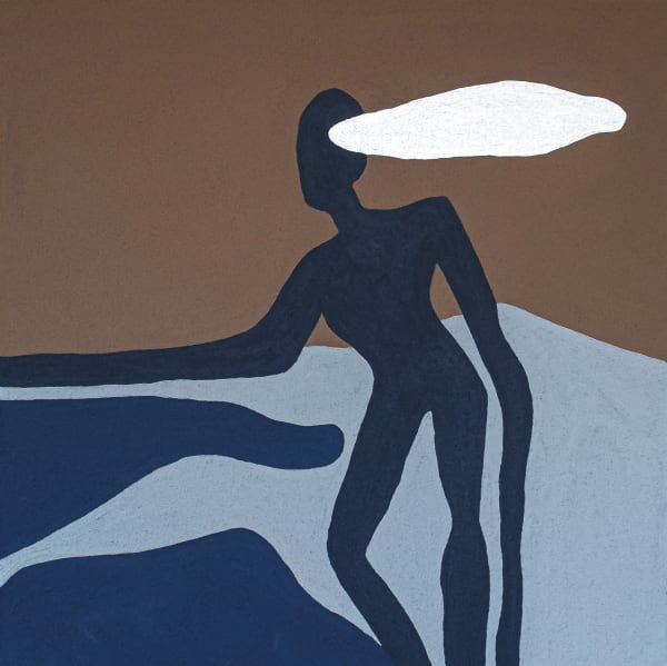 Lulama Wolf Ndikulindile, masiye, 2023 80 x 80 cm Acrylic on canvas