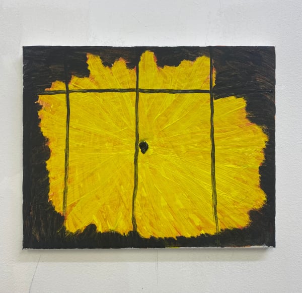 Sophia Domagala, Lines over yellow flower, 2025