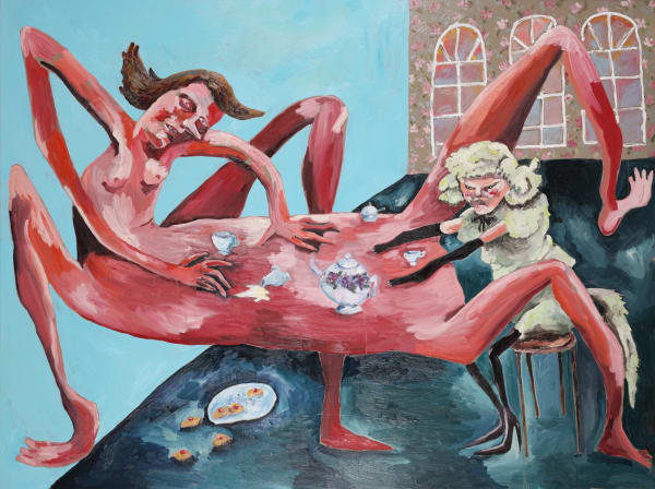 Dominique Cheminais Tea Party, 2022 180 x 240 cm Oil on canvas