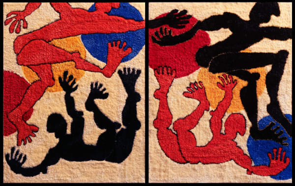 Pierre le Riche, Loving you is like taking a leap of faith through space and time Diptych, 2021