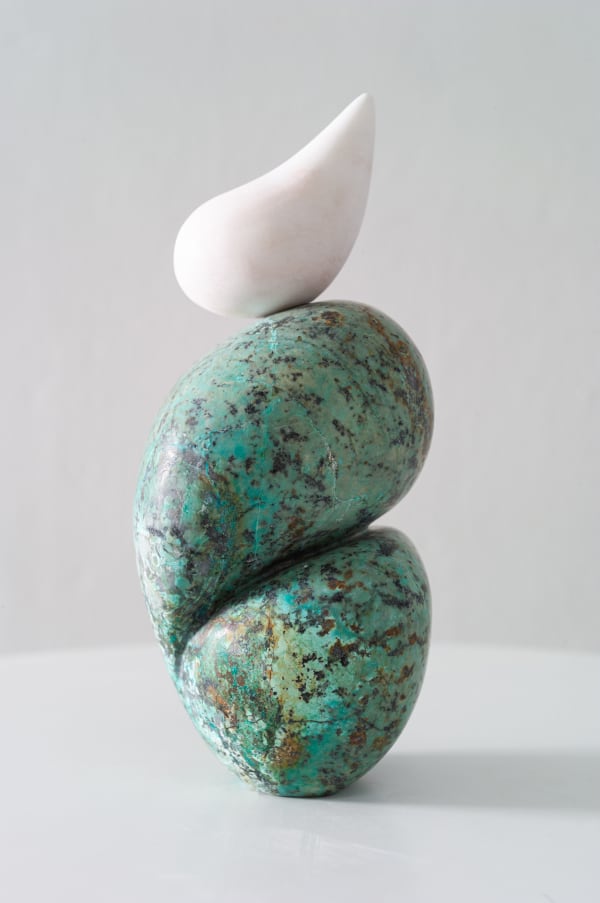 Abdus Salaam My Dove / Nikah, 2025 African turquoise and marble 27 x 11 x 13 cm
