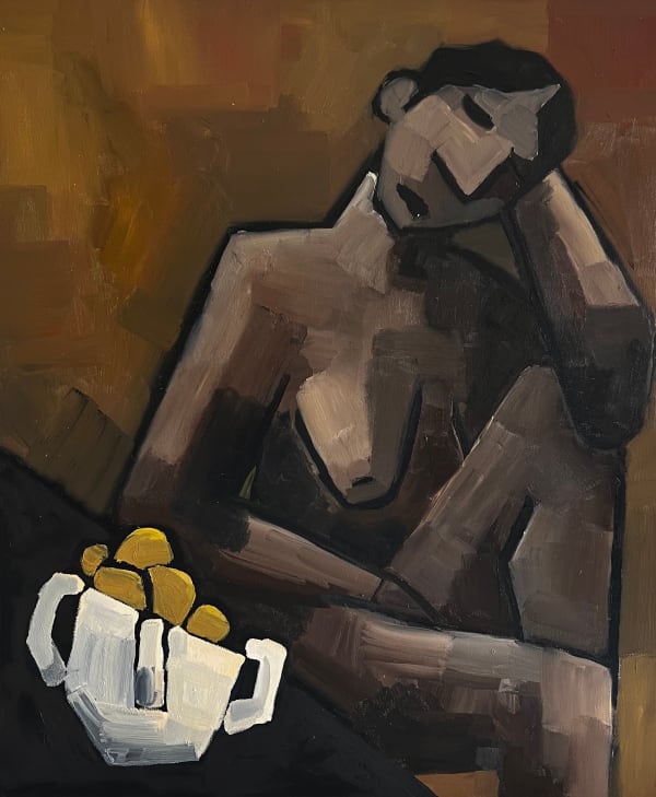 Mmangaliso Nzuza Head in the Clouds, 2023 120 x 4 x 100 cm Oil on Canvas