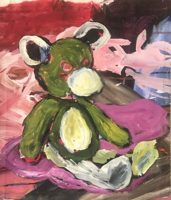 Nyasha Marovatsanga In my mind I have all my teeth 1, 2021 45 x 38 x 2.7 cm Oil on canvas