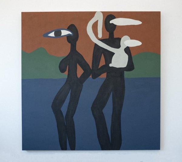 Lulama Wolf Thandontaba, 2023 180 x 180 cm Acrylic and sand on canvas