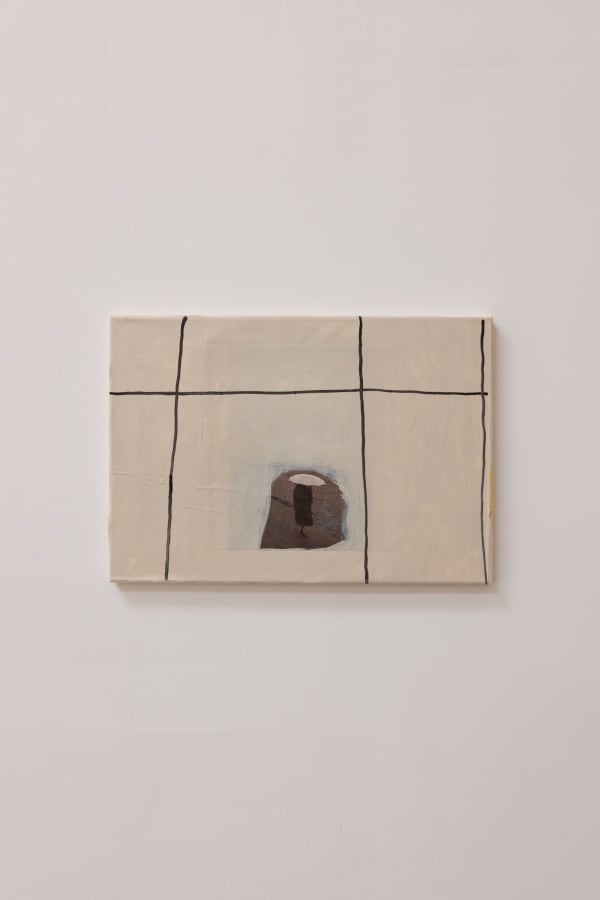 Sophia Domagala, Lines over woman with an umbrella, 2025