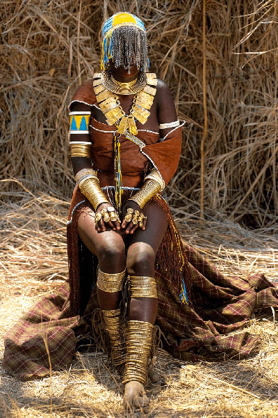 Carol Beckwith and Angela Fisher, Veiled Barabaig Girl, Tanzania, 2013