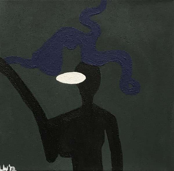 Lulama Wolf Don't hold yourself higher than your reality or you can, 2021 40 x 40 x 3 cm Acrylic and sand on canvas