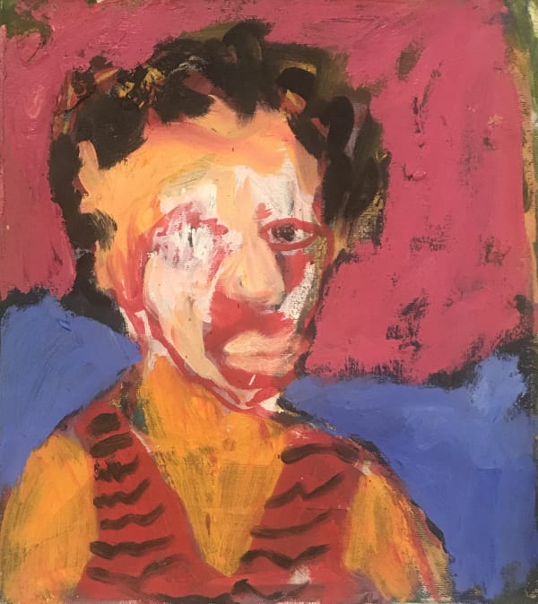 Nyasha Marovatsanga In my mind I have all my teeth 2, 2021 32.5 x 28.5 x 2.5 cm Oil on canvas