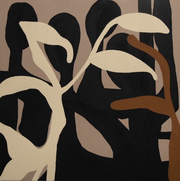 Lulama Wolf Is this still life? XIV, 2022 150 x 150 cm Acrylic and sand on canvas
