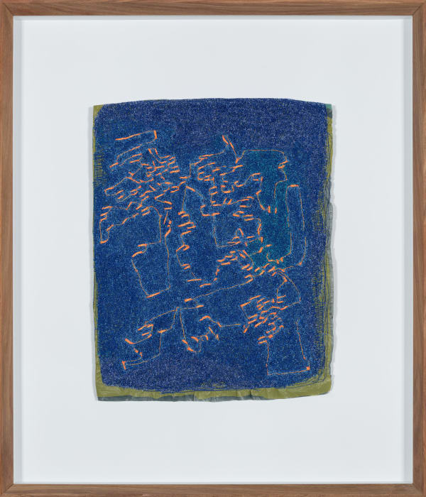 Amy Rusch, Blue book passages – the moon was thin the night was dark and there were infinite stars, 2024