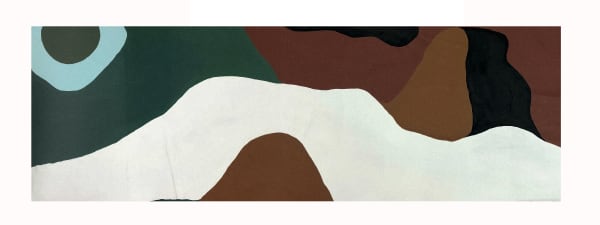 Lulama Wolf Indlela Yoku Xola, 2023 100 x 300 cm Acrylic and sand on canvas