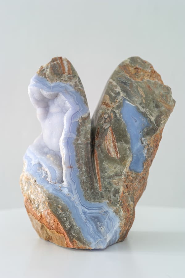Abdus Salaam Tarfil / Winged Victory, 2025 Blue lace agate 27.5 x 23 x 10 cm
