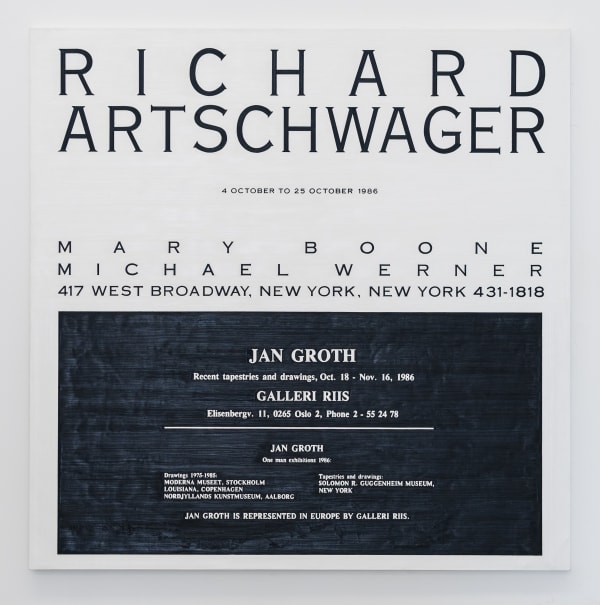 Simon Linke, Richard Artschwager, 1986