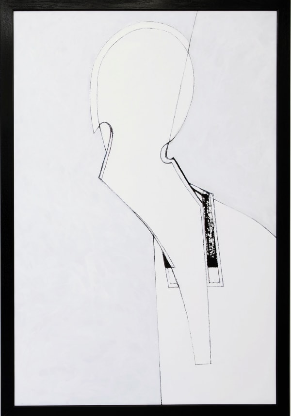 Klaus Rinke She willingly, is the opposite, 2016 Oil on canvas 214 x 144 cm