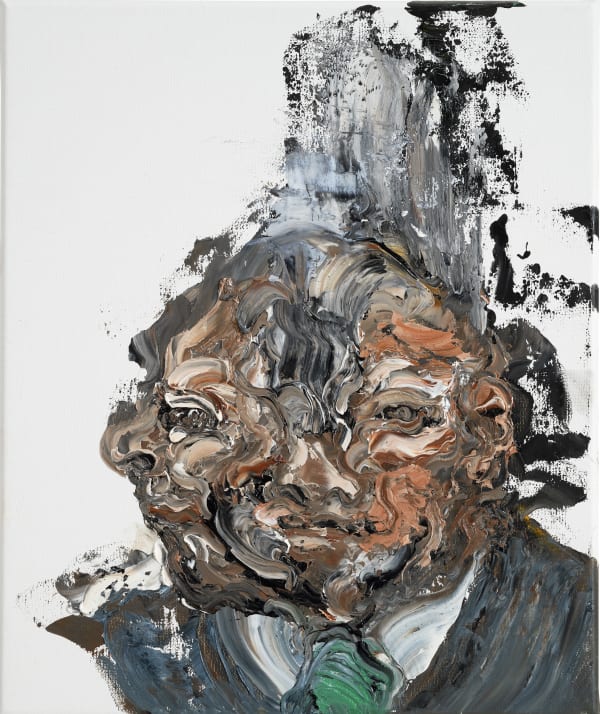 Maggi Hambling Politician III, 2018 oil paint on canvas 30.5 x 25.5 cm