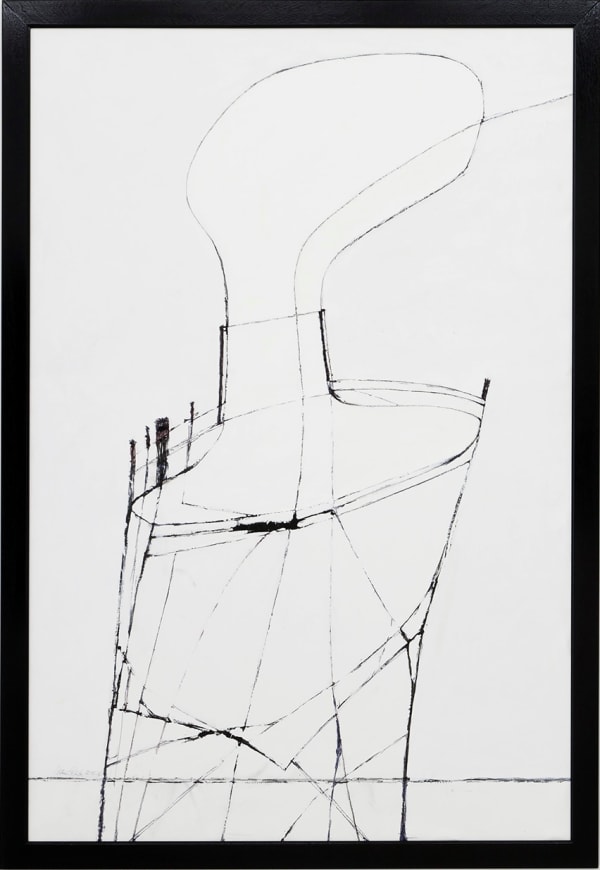Klaus Rinke Dame mit Decolté, 2016 Oil on canvas 244 x 214 cm