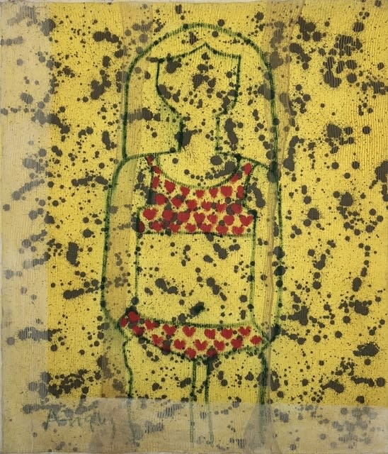 Ania Gonzalez, Bather Series No. 8 (Yellow Spots Double), 2017