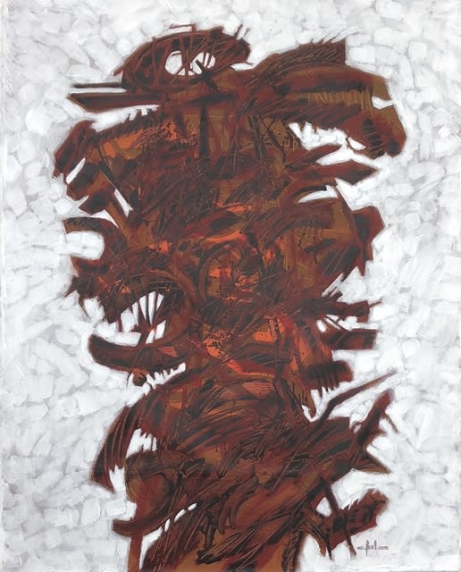 César Leal Jimenez, Rock 'N' Roll Cubano No. 1 (White with Red Robot), 2018