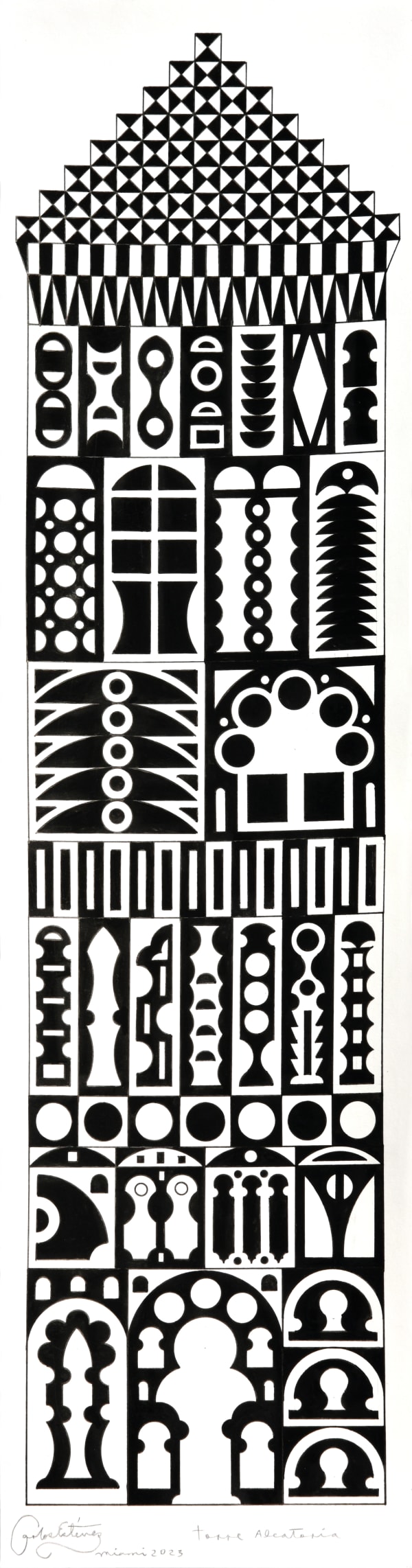 Carlos Estévez, Torre aliatoria (Random tower), 2023