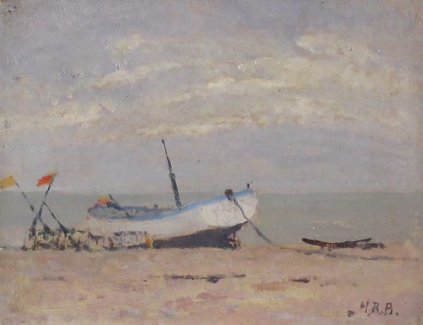 Hugh Boycott Brown RSMA - Rainy Morning, Aldeburgh Beach, April 18th 1989