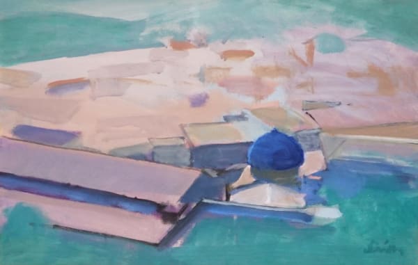 Ronald Smith RGI PAI RSW Rooftops, Morella Oil on board 15 x 20 "