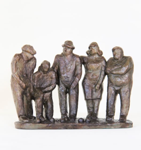 Simon Manby DA(Edin) MA MAFA PAI Boules Players (Edition 4 of 12) Bronze 7 x 7 x 2.5 "