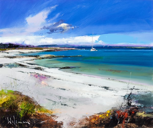 Peter Wileman FROI RSMA FRSA The Isle of Skye from Camusdarch Beach Oil on canvas 20 x 24 "
