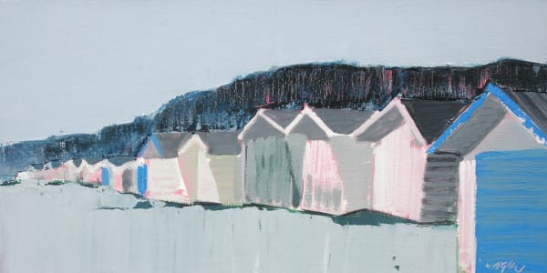 Mhairi McGregor RSW Monmouth Beach, Lyme Regis, 2021 Oil on canvas 12 x 24 "
