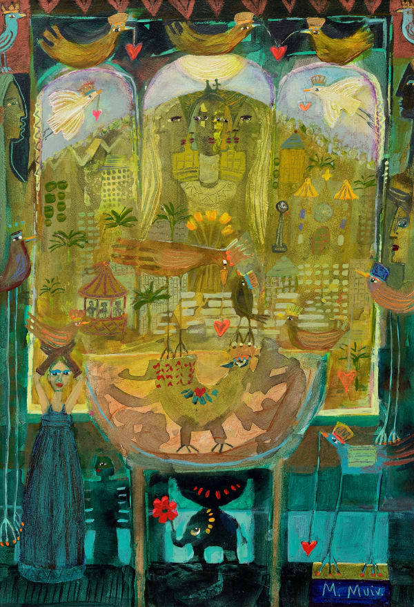 Morag Muir PAI RSW Peace Offering Acrylic on board 16.5 x 12 "