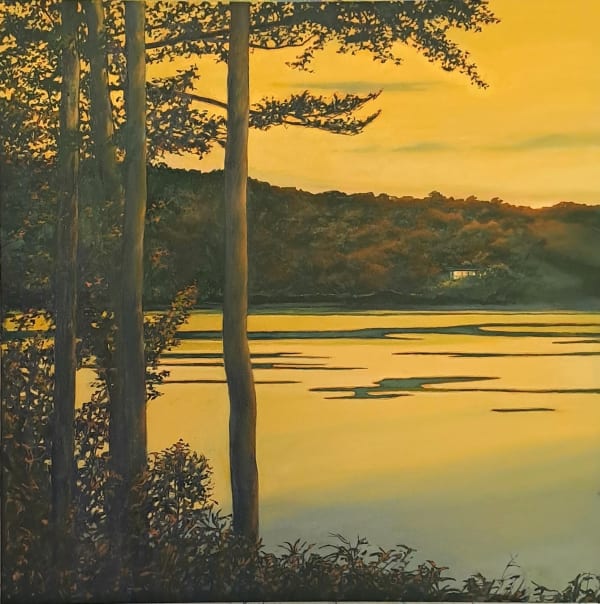 Teresa Lawler RI On the Edge of the Estuary Oil on canvas 24 x 24 "