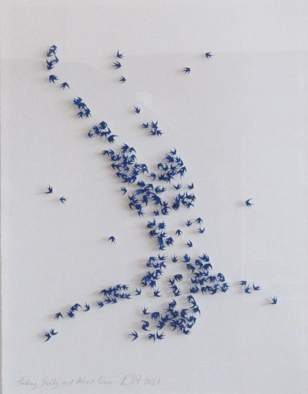 Rachel Shaw Ashton Falling Slowly and all at Once Handcut Paper Collage 30 x 21 "