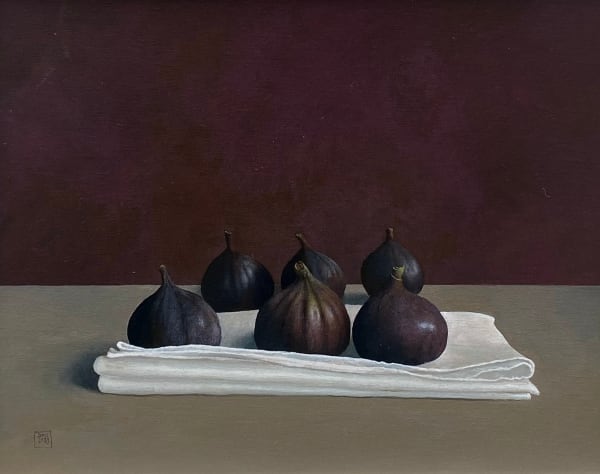 David Gleeson RI Six Figs Acrylic on linen 9 x 11 "