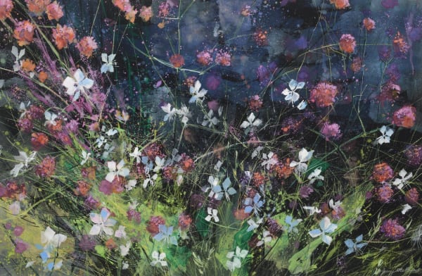 Jenny Matthews RSW Gaura and Verbena, Limousin, France Watercolour 21.5 x 31.5 "