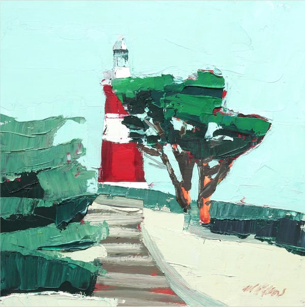 Mhairi McGregor RSW Plymouth Hoe Steps, 2021 Oil on canvas 14 x 14 "