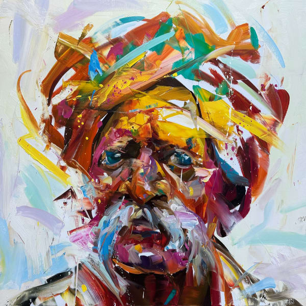 Paul Wright The Eyes Have It All Oil on linen 37.5 x 37.5 " 95 x 95 cm